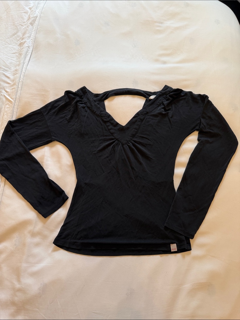 Diesel Black Women's Long Sleeve V-Neck Top